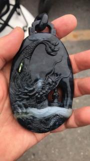 和田玉籽料,青花籽料,神龙